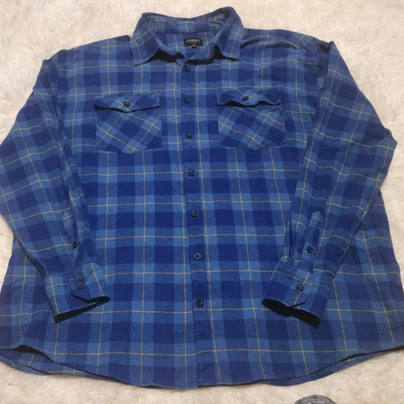 Gioberti Men’s Blue Size 3XL Button Down Flannel Shirt EUC - Picture 1 of 4